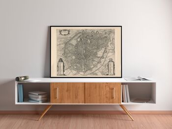Affiche Carte Historique de Bruxelles - Plan de la Ville 1649 2