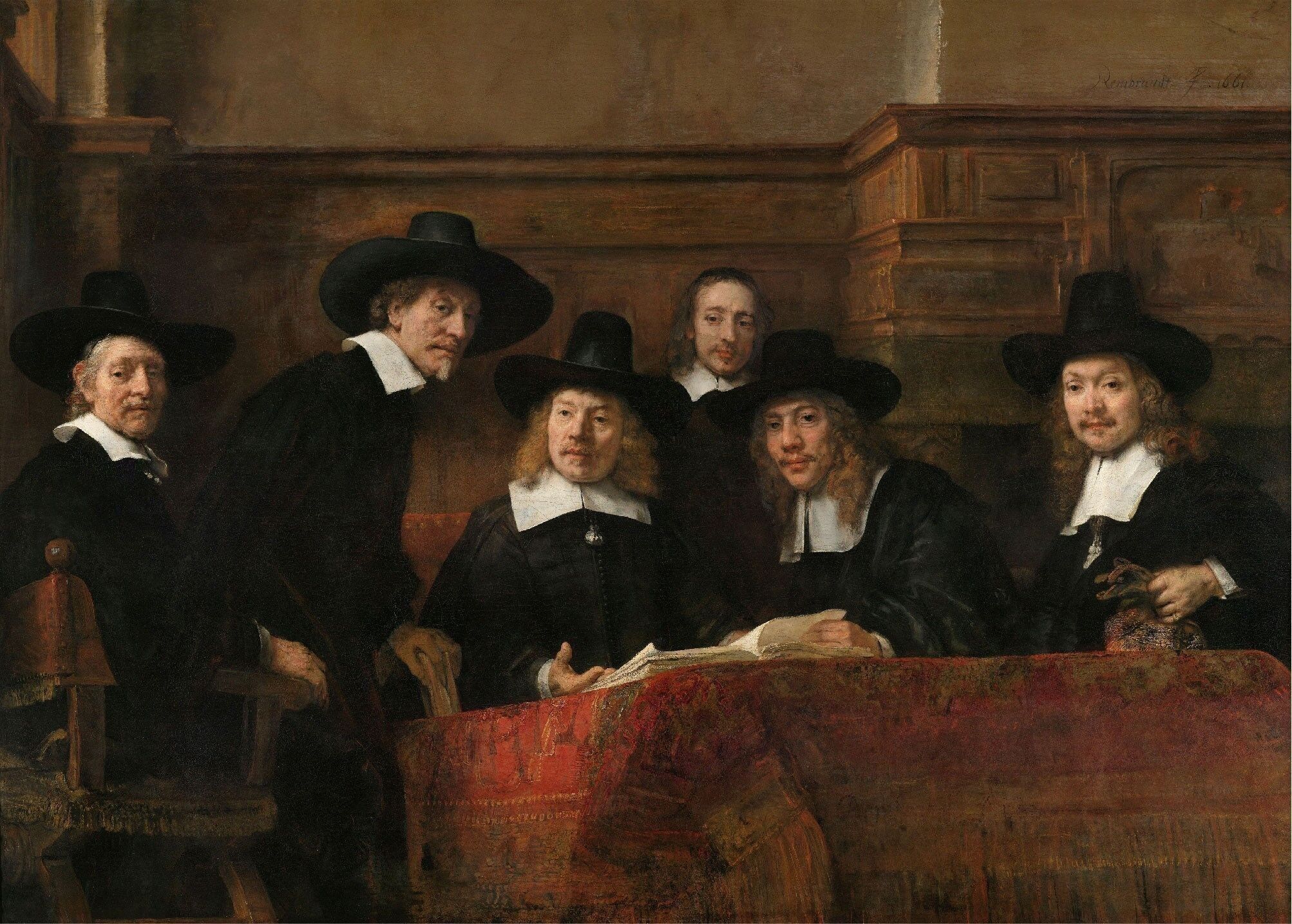 Poster Rembrandt - Die Staalmeesters