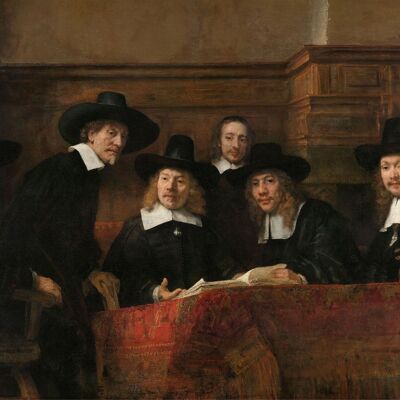 Poster Rembrandt - De Staalmeesters