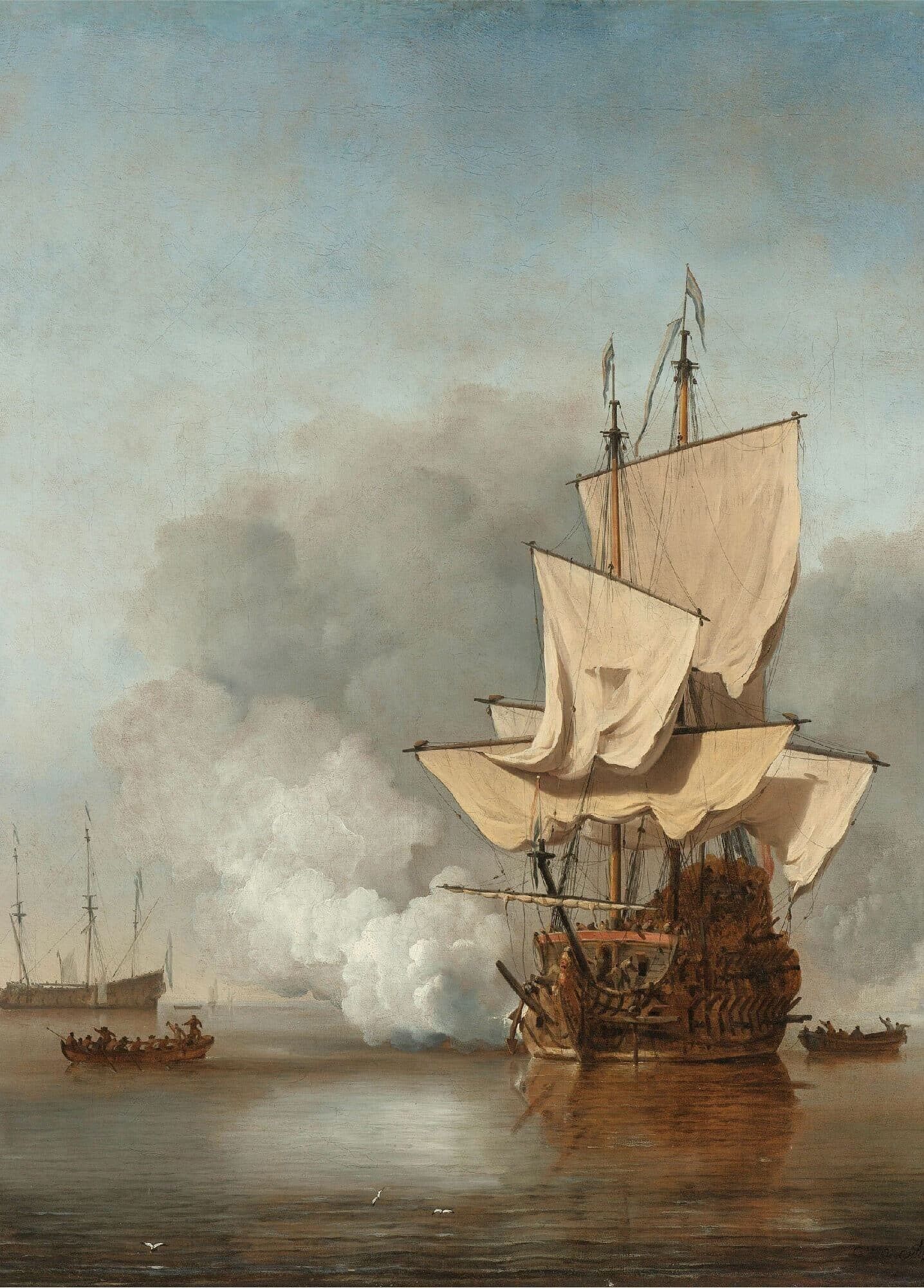 Poster Willem van de Velde - Der Kanonenschuss