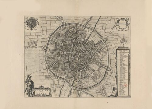 Poster Historische Kaart Leuven - Stadsplattegrond