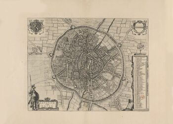 Affiche Carte historique de Louvain - Plan de la ville 1