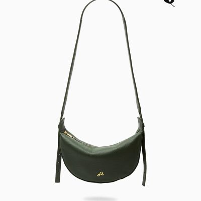 relove - Bolso bandolera de piel sostenible Orla en color oliva