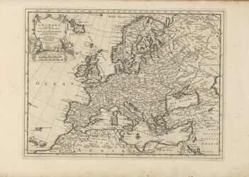 Affiche Carte Historique Europe - Carte 1669 1