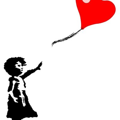 Poster Bansky - Mädchen mit Ballon