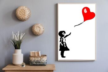 Affiche Bansky - Fille au ballon 2