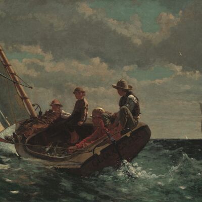 Póster Winslow Homer - Breezing Up