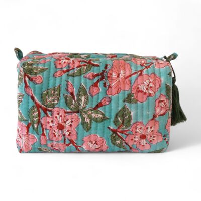 Trousse de toilette en coton imprimé N°64