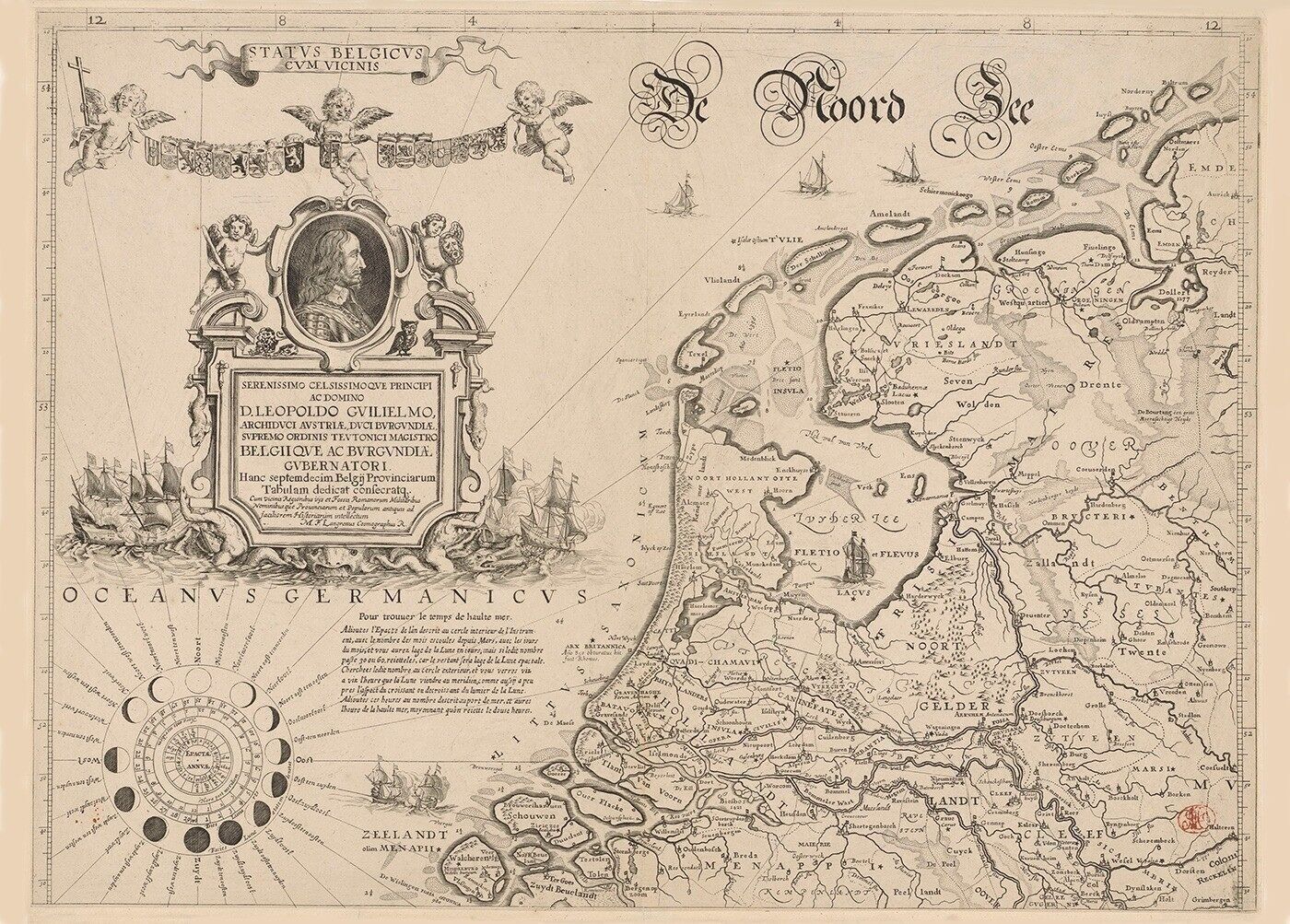 Mapa histórico del norte de Holanda - Mapa 1647