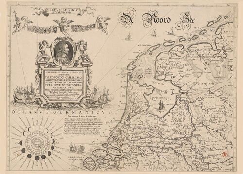 Historische Kaart Noordelijke Nederlanden - Plattegrond 1647