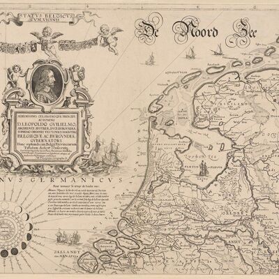 Mapa histórico del norte de Holanda - Mapa 1647