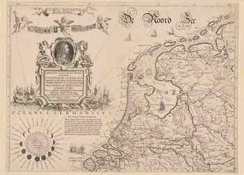 Carte historique des Pays-Bas du Nord - Carte 1647 1