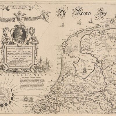 Historische Kaart Noordelijke Nederlanden - Plattegrond 1647