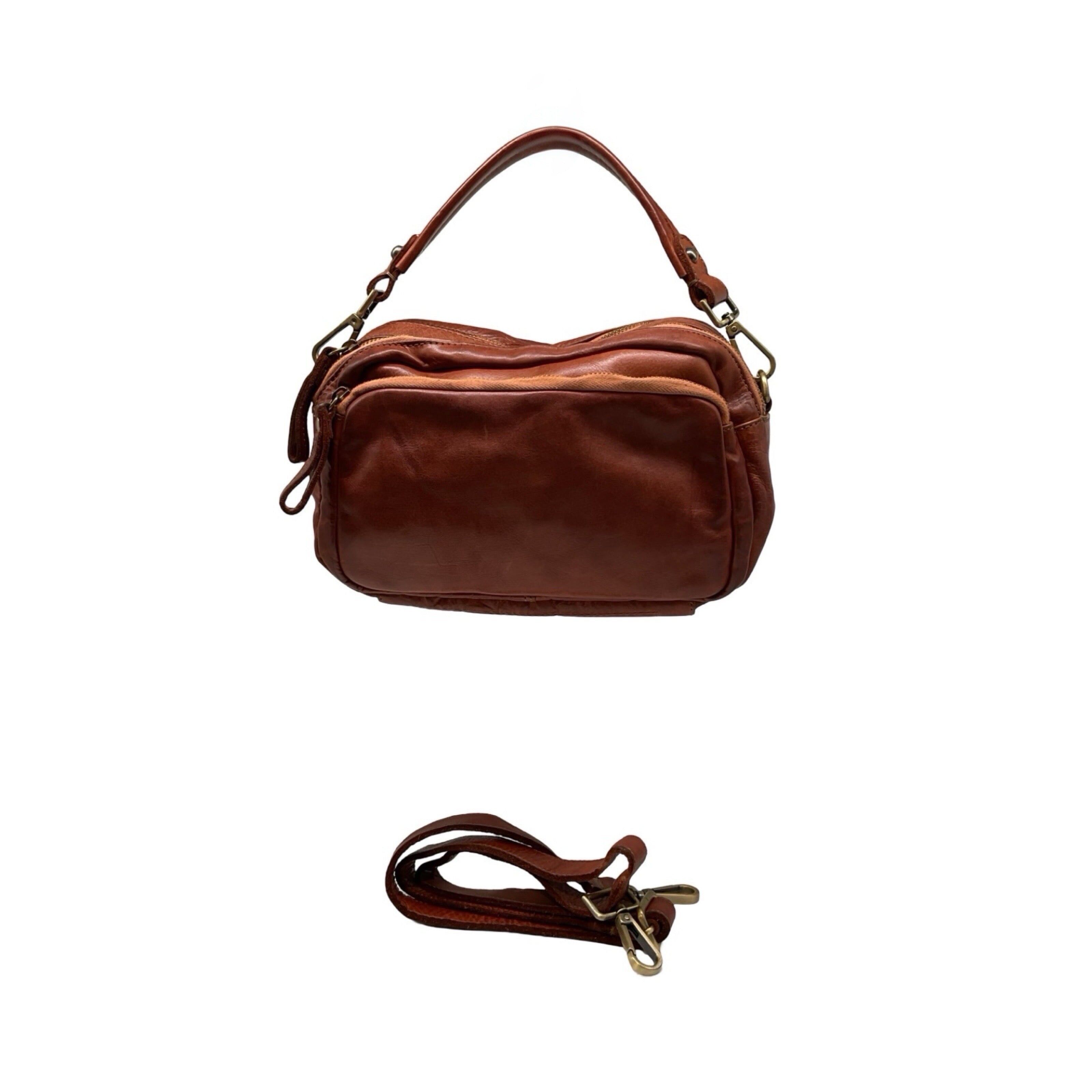 BORSA A TRACOLLA IN PELLE DI VACCHETTA ZOE