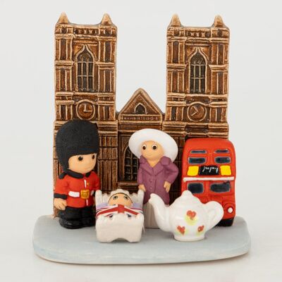 Crèche de Noël faite à la main, produit du commerce équitable à Londres