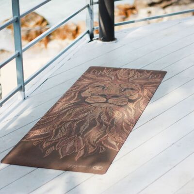 3.2mm Cork Yoga Mat - "Be the Lion"