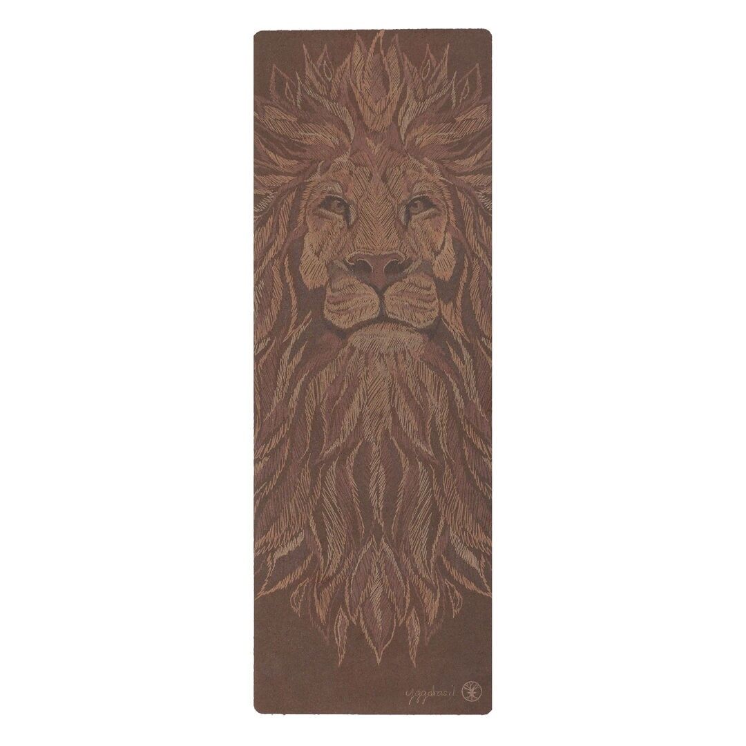 3.2mm Cork Yoga Mat - "Be the Lion"