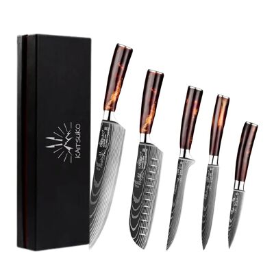 Set of 5 Japanese knives - Chef Tanaka - Tierra del Fuego