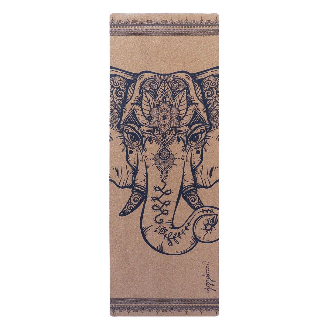 3.2mm Cork Yoga Mat - "The Powerful Mind"
