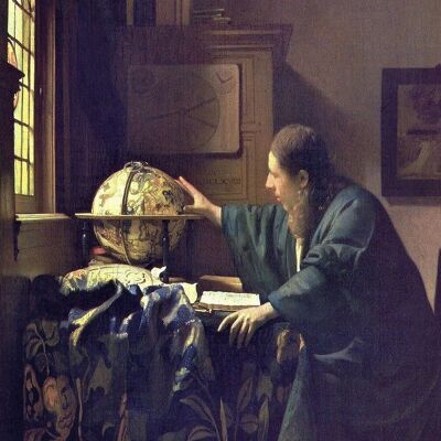 Póster Johannes Vermeer - El astrónomo