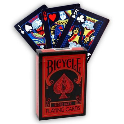Jeu de cartes inversé Bicycle Rider Back (rouge et noir)