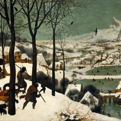 Poster Pieter Bruegel - Jagers in de Sneeuw