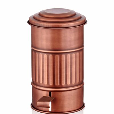 Papelera de cobre para baño con pedal (5 litros)