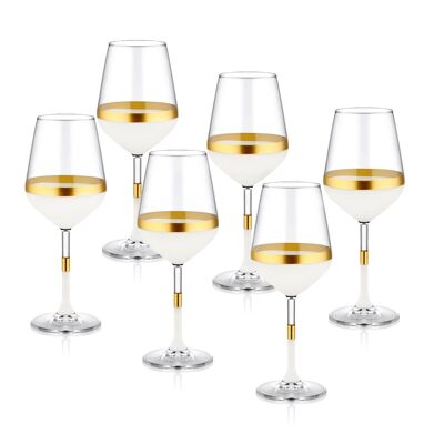 Copas de vino de la colección Snow (juego de 6)