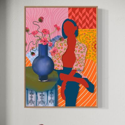 Mujer colorida – Impresión artística de lujo de Angela Peters