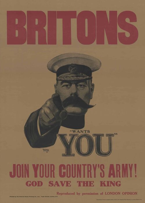 Poster Britons Wants You - Vintage Propaganda
