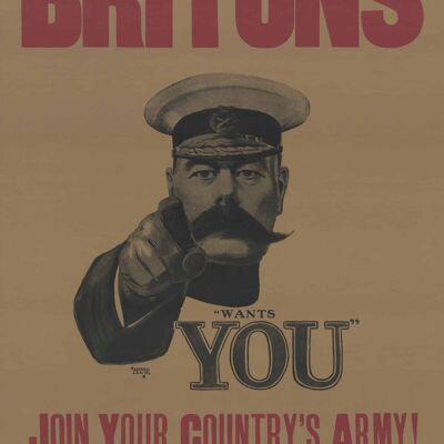 Póster Los británicos te quieren - Propaganda vintage