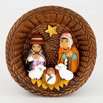 Panier de crèche fait main, produit du commerce équitable