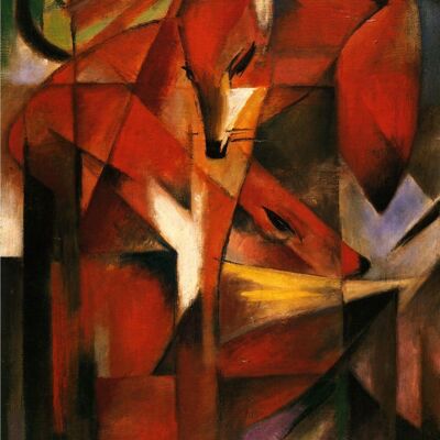 Póster Franz Marc - Red Foxes
