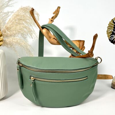BORSA A MANO GRANDE CON DOPPIA CHIUSURA IN PELLE ITALIANA OPACA