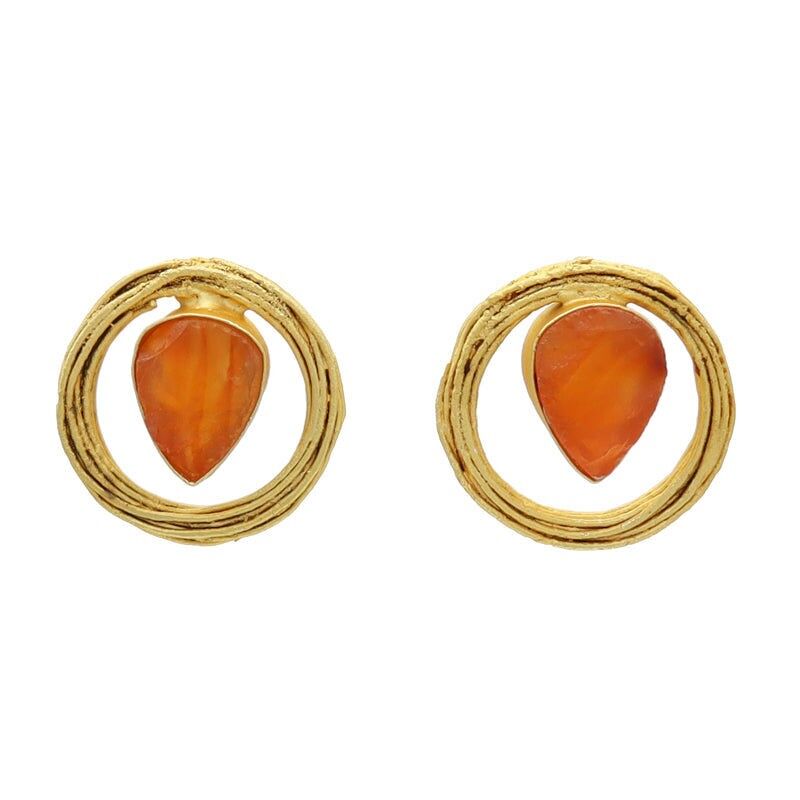 Nella Karneol-Orange-Ohrringe