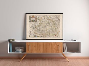 Affiche Carte Historique de Drenthe - Carte 1661 2