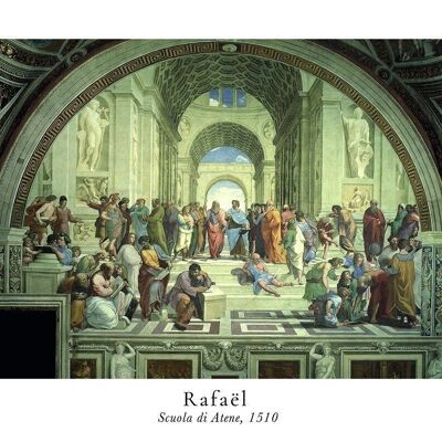 Poster Raphael - School of Athens in Passe-partout
