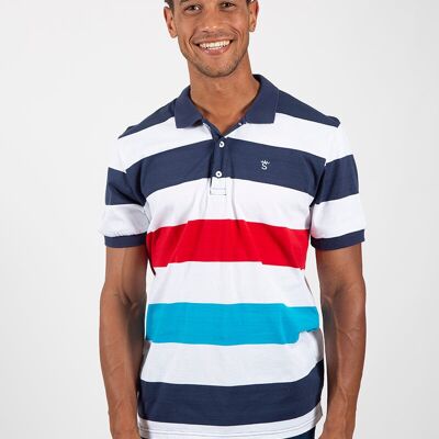 Polo à rayures multicolores