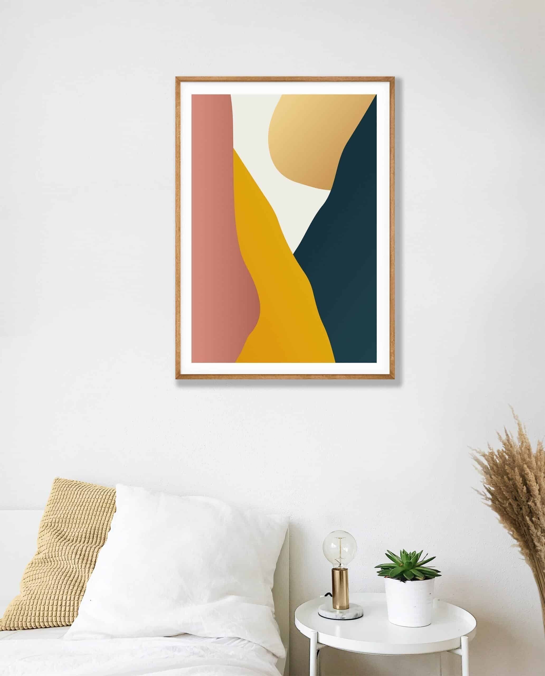 Poster Abstraktes Bergtal