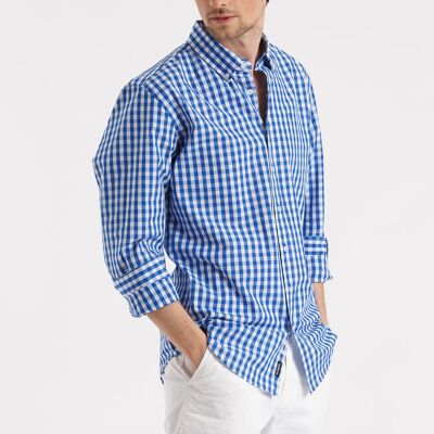 Camicia a quadri blu