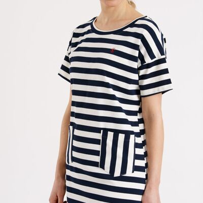 Navy Striped Dress