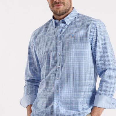 CAMICIA A QUADRI AZZURRO