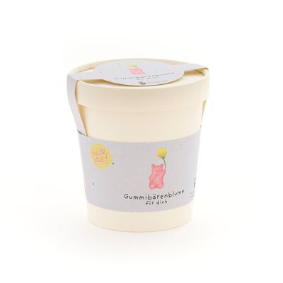 Tasse en forme d'ourson en gélatine et de fleur