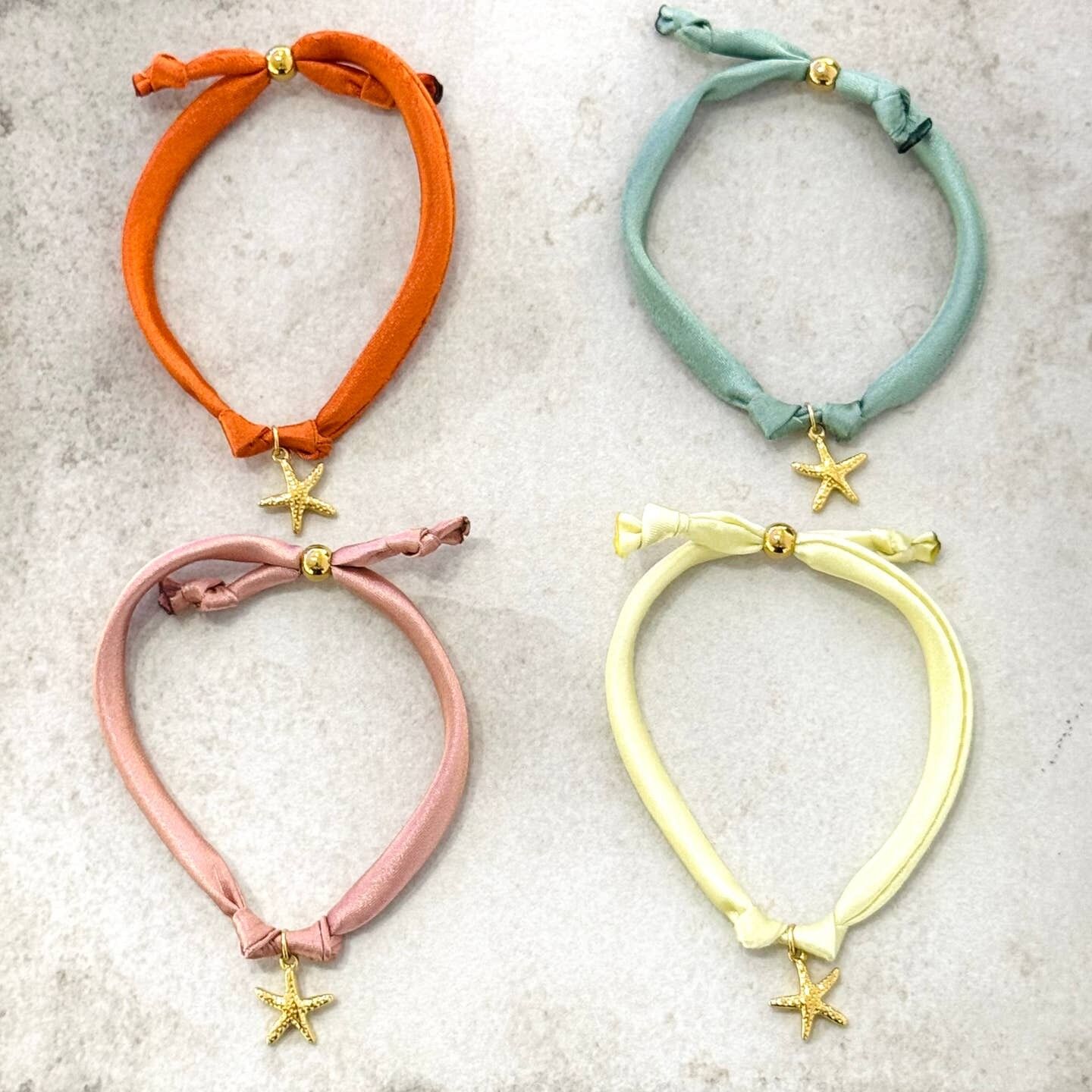 Bohem Seiden-Sommerarmband mit Seestern