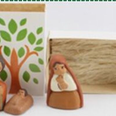 Boîte à arbre de Noël faite à la main, produit du commerce équitable