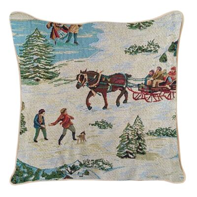 Trineo Navideño - Funda Cojín 45cm*45cm