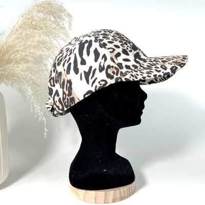 CASQUETTE EN COTON LÉOPARD NORA