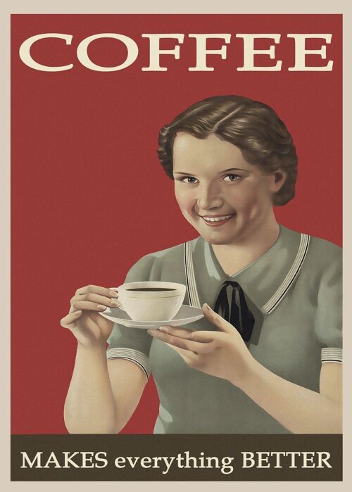 Poster Koffie - Vintage