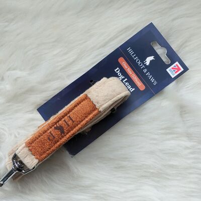 Laisse pour chien en velours de luxe fabriquée à la main - Beige