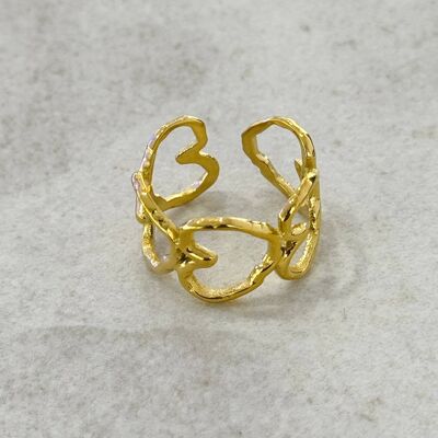 Anello a cuore irregolare